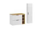 Vonios baldų komplektas COMAD ARTISAN 80 cm, balta/ąžuolo