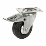 Vežimėlio ratukas, &Oslash;100 mm, su stabdžiu, 100 kg