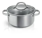 Nerūdijančio plieno tro&scaron;kinimo puodas TESCOMA STEELCRAFT, su dangčiu, 3 L, 20 cm