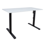 Reguliuojamo auk&scaron;čio ra&scaron;omasis stalas ERGO OPTIMAL su 1 varikliu, 120x60 cm, juoda/balta