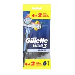 Vienkartiniai vyri&scaron;ki skustuvai Gillette Blue 3 Smooth, 6 vnt.
