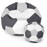 Sėdmai&scaron;is su pufu Ball XXXXL (100 cm), Grey/Graphite/White