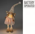 Kalėdinė dekoracija ANGEL GIRL LED, auksinės spalvos, 69 cm, 1 vnt