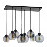 Pakabinamas &scaron;viestuvas TK LIGHTING CUBUS BLACK 8, 8xE27 LED Max 15W