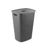 Plastikinė skalbinių dėžė CURVER SOFTEX, t. pilkos sp., 60 x 42 x 32 cm, 56 L