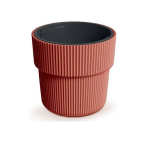 Plastikinis vazonas MILLY, su įdėklu, vario sp., 30 x 28,5 cm