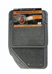 Automobiliniai kilimėliai ALBURNUS, 75 x 50 cm, 50 x 45 cm, pilka sp., guminiai, 4 vnt.