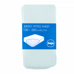 Trikotažinė paklodė su guma ILAJA, 4-jų spalvų, 100 x 200 + 25 cm, 50% medv., 50% poliest.