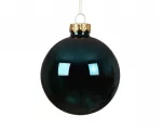 Stiklinis kalėdinis eglės žaisliukas BAUBLE SHINY, smaragdinės sp., 8 cm, 1 vnt