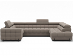 Kampinė sofa - lova Fectory, smėlio sp., 346 x 205 cm x 93 cm