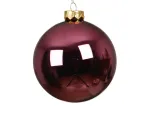 Stiklinis kalėdinis eglės žaisliukas BAUBLE SHINY, t.rožinės sp., 10 cm, 1 vnt