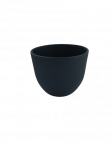 Keraminis vazonas BANGA 2, juodos matinės sp., 13 x 11 cm