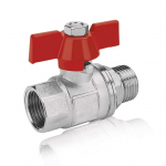 Rutulinis ventilis INVENA, 3/4, vid/i&scaron;or, trumpa rankena