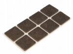 Padukas veltinis 38 x 38 mm, rudos sp. 8 vnt.  lapelyje