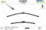 Automobilinis valytuvas VALEO SILENCIO SEAT, VW FLAT BLADE, 700/400 mm