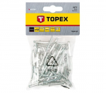 Kniedės TOPEX, 4,8 x 14.5 mm, aliumininės, 50 vnt.