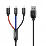 Kabelis USB2.0 A ki&scaron;tukas ir 3 ki&scaron;tukai Baseus CAMLT-BSY01