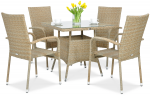 Lauko baldų komplektas FIESTA/LUGO 4+1, Beige