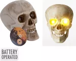 LED dekoracija HALLOWEEN SKULL, įvairių sp., 3 x LR44 (įeina), 14 x 15,2 x 20 cm