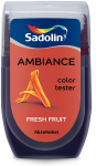 Spalvos testeris SADOLIN AMBIANCE FRESH FRUIT, visi&scaron;kai matiniai, 30 ml