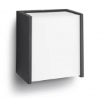 Sieninis LED lauko &scaron;viestuvas PHILIPS MACAW, IP44, 3 W, 2700 K, 350 lm, 9,3x13,3x14,8 cm