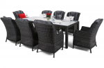 Lauko baldų komplektas Bristol 230 cm, tamsiai pilka