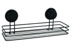 Vonios lentynėlė MSV MEGA VENTOUSES, 35,2 x 14 x 13 cm, juodos sp.