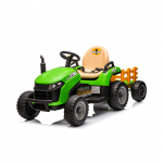 Vaiki&scaron;kas elektrinis traktorius su priekaba HATIS, žalias/geltonas