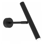 Kryptinis LED &scaron;viestuvas MILAGRO Monza, 1 x G9, max 8W, juodos sp., 10 x 10 x 22 cm