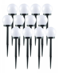 Įsmeigiamas LED lauko &scaron;viestuvas ECOBRIGHT BURBULAS, įkraunamas saulės energija, 12 vnt.