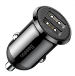 Automobilinis įkroviklis BASEUS, 12 - 24 V, 2 x USB 4.8 A, juodos sp.