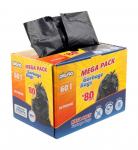 &Scaron;iuk&scaron;lių mai&scaron;ai MEGA PACK, juodos sp., 25 mikr., 60 l, 80 vnt.