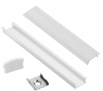 Profilis LED juostoms EUROLIGHT AL-S1-W, aliuminis, vir&scaron;tinkinis, baltos sp., anoduotas,1m