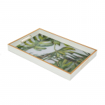 Dekoratyvinis stiklinis padėklas TROPICA, 45 x 30 x 4,5 cm