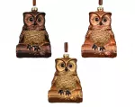 Kalėdinis eglės žaisliukas OWL, 3 spalvų, 10 cm, 1 vnt
