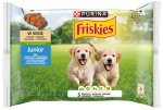 Konservuotas &scaron;unų ėdalas FRISKIES, su vi&scaron;tiena ir morkomis, 4 x 85 g
