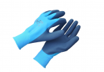 Darbo pir&scaron;tinės 12204110, aplietos lateksu, mėlynos spalvos, 10 dydžio