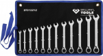 Kombinuotų terk&scaron;linių raktų su reversu komplektas BRILLIANT TOOLS 8-19mm, 12vnt.