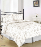 Satino patalynės komplektas NOSTRA 20-1728 CREAM, 200x220cm, 2x50x70cm, 100% medvilnės