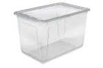 Plastikinė daiktadėžė su dangčiu Bea,skaidri, 52 l