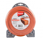 Kvadratinis žoliapjovės pjovimo lynas MAKITA Plus, 2,4 mm x 69 m