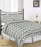 Satininės patalynės kompl. NOSTRA 30-0804 GREEN, 140x200cm, 50x70cm, 100% medv.