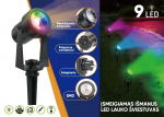 Įsmeigiamas LED lauko &scaron;viestuvas, RGB, IP44, RGB keičia spalvas, 150lm, 6,3+5m, sujungiamas, 3 vnt.