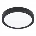 I&scaron;mani pavir&scaron;inė LED panelė EGLO FUEVA 6-Z, IP44 11,2W RGB+TW 1400lm juodos sp &Oslash;21,1cm APP