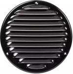 Metalinės ventiliacijos grotelės MR160M, DN160M, apvalios, juodos sp.