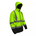Neperpučiama at&scaron;vaitinė SOFTSHELL striukė, ry&scaron;kiai geltonos spalvos, poliesteris. Dydis XL