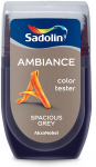 Spalvos testeris SADOLIN AMBIANCE SPACIOUS GREY, visi&scaron;kai matiniai, 30 ml