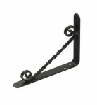 Lentynos laikiklis Mod. 11, 200 x 150 mm, dekoratyvinis, juodos sp.