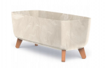 Plastikinis vazonas GRACIA CASE BETON EFFECT, kreminės sp., 24 x 58 x 24 cm