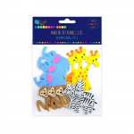 Lipdukai 3D i&scaron; putų SAFARI ŽVĖRYS, 12 vnt.